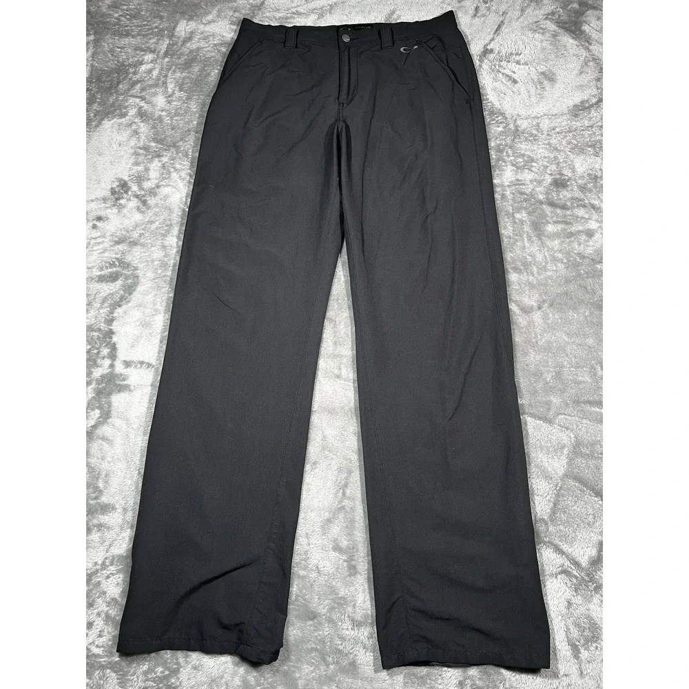 Oakley Pants Men Size 34x33 Black Performance Fit Activewear Golf Black